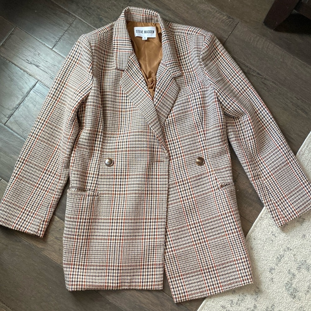 Steve Madden Tweed Oversized Blazer